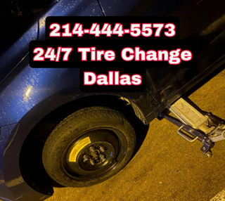 Flat tire change roadside service in Mesquite TX