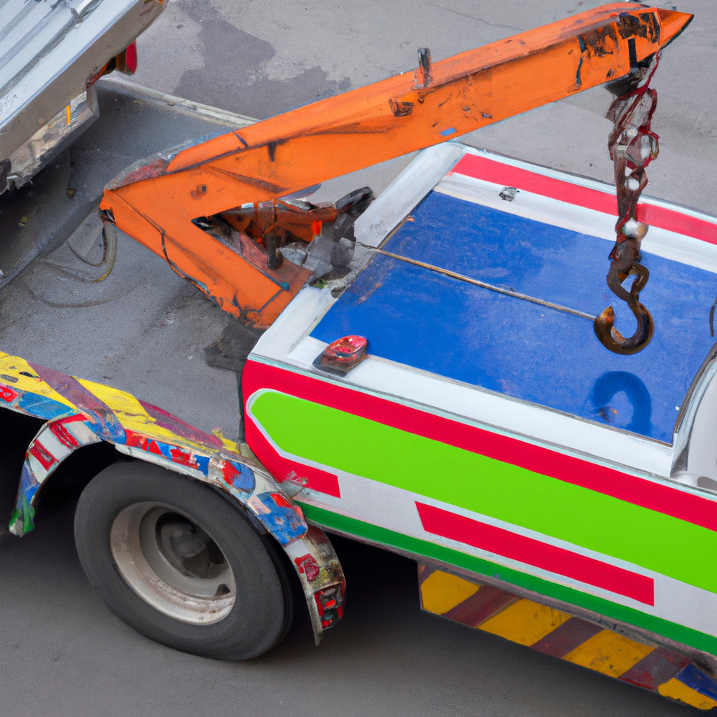 Tow truck ready for emergency assistance.