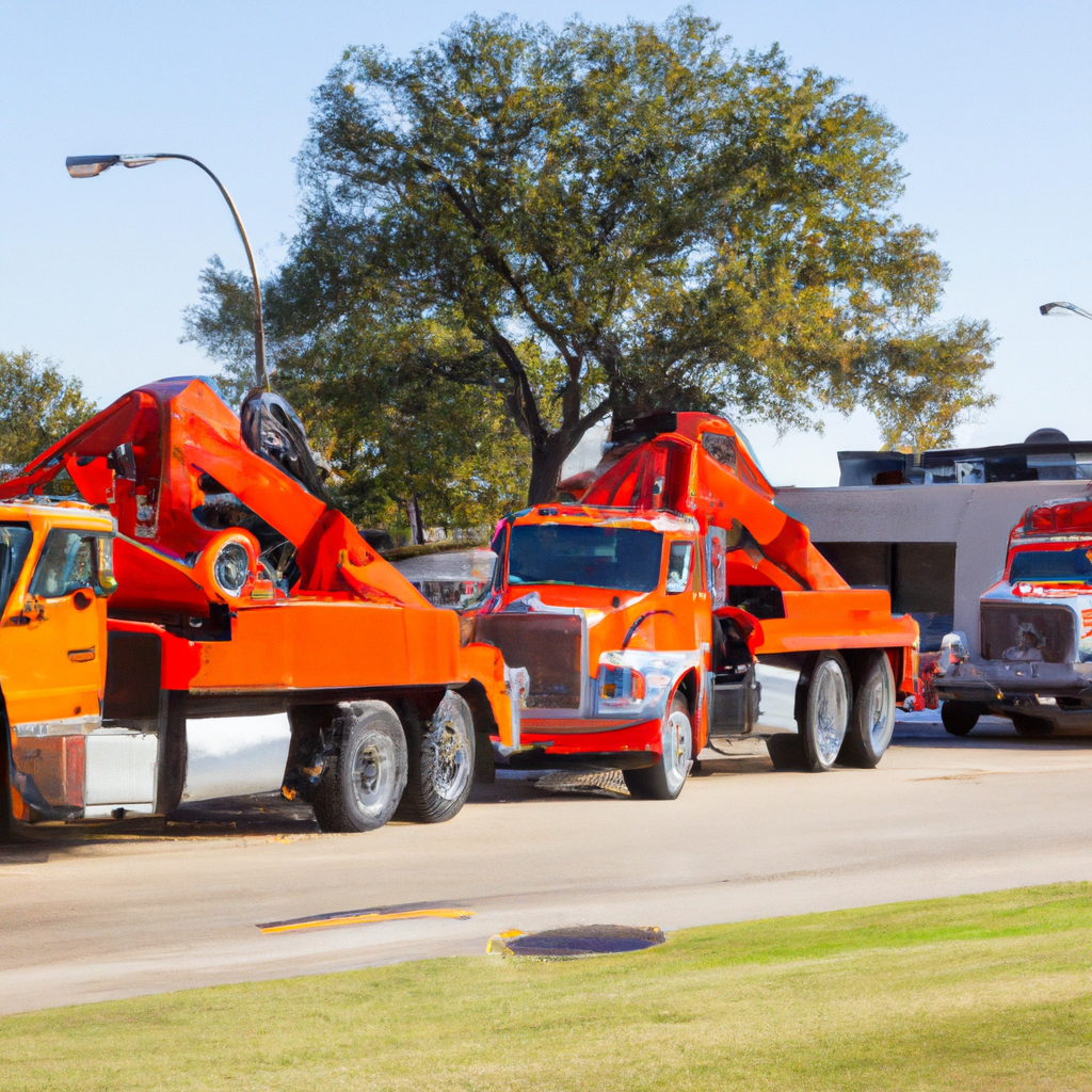 Tow trucks ready in Dallas suburbs.